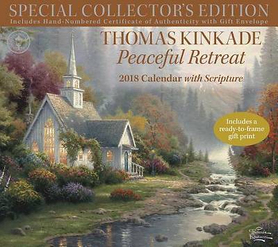 Picture of Thomas Kinkade Special Collector's Edition with Scripture 2018 Deluxe Wall Calen