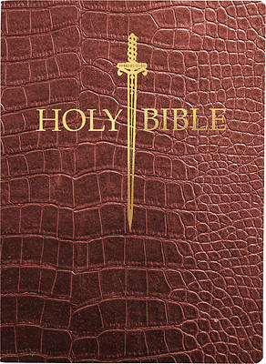 Picture of KJV Sword Bible, Large Print, Walnut Alligator Bonded Leather, Thumb Index