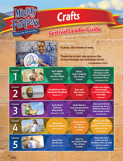 Picture of Vacation Bible School (VBS) 2017 Mighty Fortress Festival Craft Guide