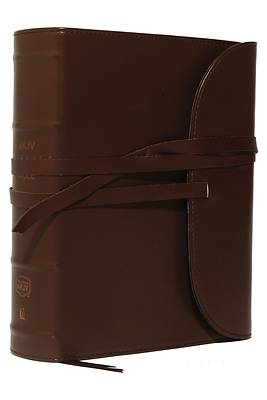 Picture of NKJV, Journal the Word Bible, Large Print, Premium Leather, Brown, Red Letter Edition