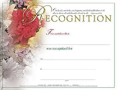 Picture of Certificate of Recognition (Package of 6)