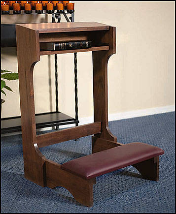 Picture of Padded Kneeler - Walnut Stain