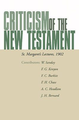 Picture of Criticism of the New Testament