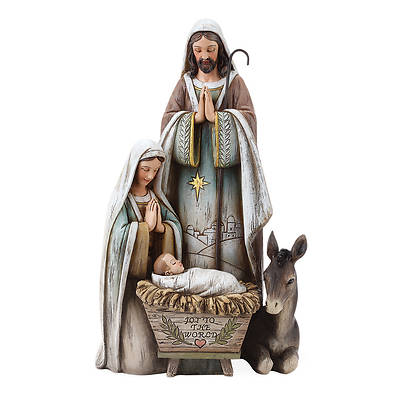Picture of Resin Holy Family With Donkey Figurine Figurine