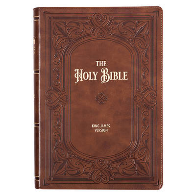 Picture of KJV Large Print Study Bible Brown Faux Leather