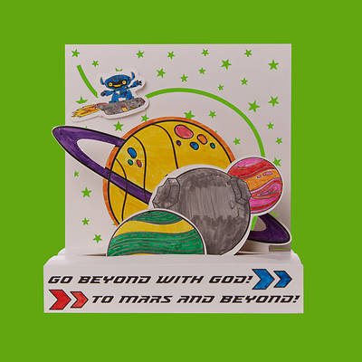Picture of Vacation Bible School (VBS) To Mars and Beyond 3D Planet Scene Craft Kit (Pkg of 12)