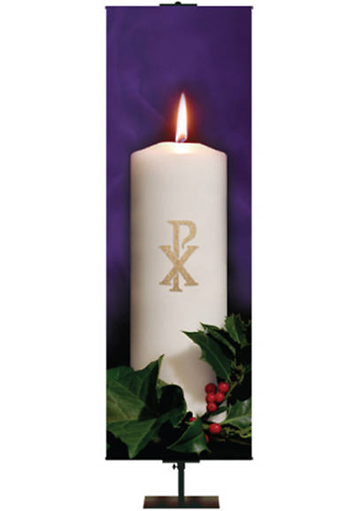 Picture of Photo Series Chi-Rho Purple Advent Banner 2' x 6'