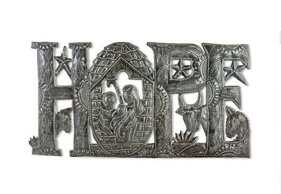 Picture of Metal HOPE Nativity Wall Art