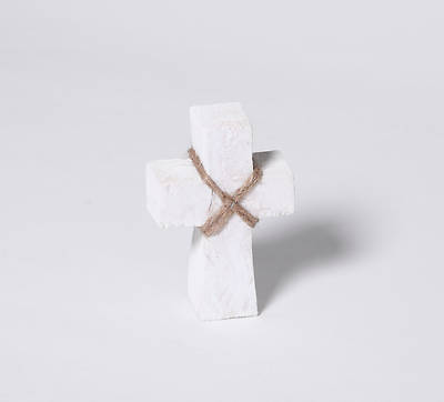 Picture of Paulownia Wood Standing Cross - Small - White Finish