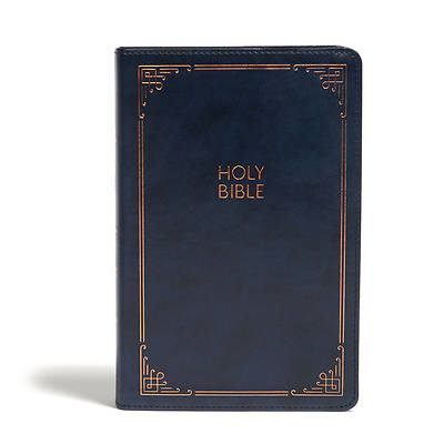 Picture of CSB Large Print Personal Size Reference Bible, Navy Leathertouch