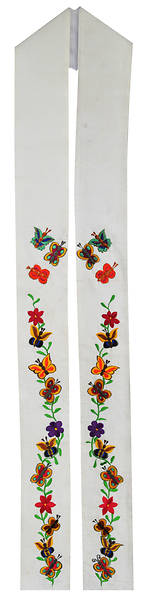 Picture of Fair Trade White Butterfly Stole