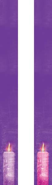 Picture of Reversible Advent Candles Bible Bookmark - Purple