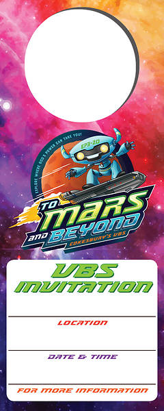 Picture of Vacation Bible School (VBS) To Mars and Beyond Promotional Door Hangers (Pkg of 24)