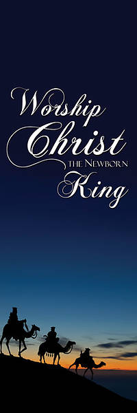 Picture of Nativity Series Worship the King Banner 2' x 6'