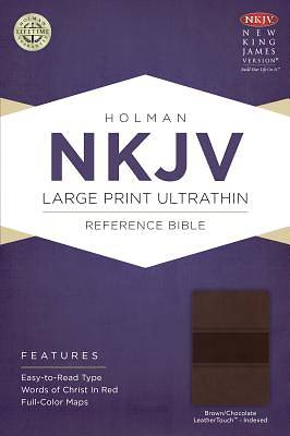 Picture of NKJV Large Print Ultrathin Reference Bible, Brown/Chocolate Leathertouch Indexed