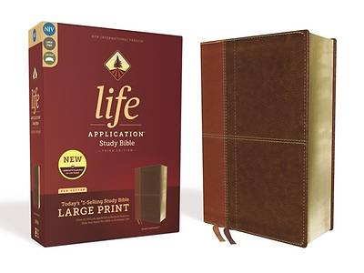 Picture of NIV Life Application Study Bible, Third Edition, Large Print, Leathersoft, Brown, Red Letter Edition