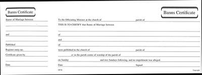 Picture of Banns of Marriage Certificate Book Mb6