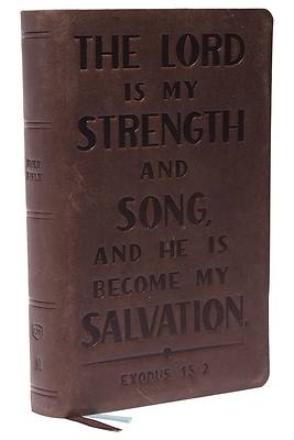 Picture of Kjv, Personal Size Reference Bible, Verse Art Cover Collection, Genuine Leather, Brown, Red Letter, Thumb Indexed, Comfort Print