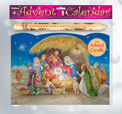 Picture of Shepherds Advent Calendar with Advent Candle