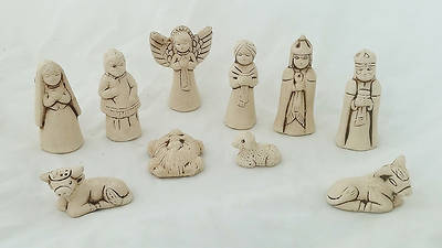 Picture of The Spirit of Christmas Ceramic Nativity 10pc