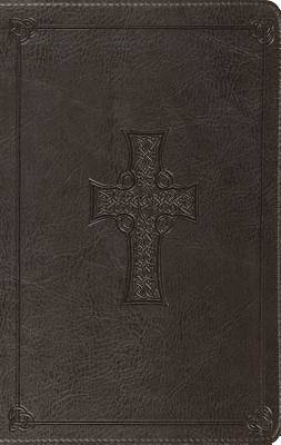 Picture of ESV Large Print Thinline Bible (Trutone, Charcoal, Celtic Cross Design)