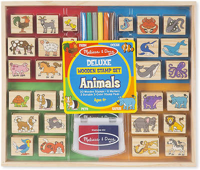 Picture of Deluxe Wooden Stamp Set - Animals