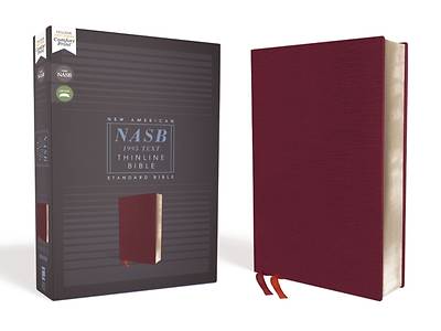 Picture of Nasb, Thinline Bible, Bonded Leather, Burgundy, Red Letter Edition, 1995 Text, Comfort Print