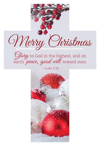 Picture of Glory to God Merry Christmas Cross Bookmark