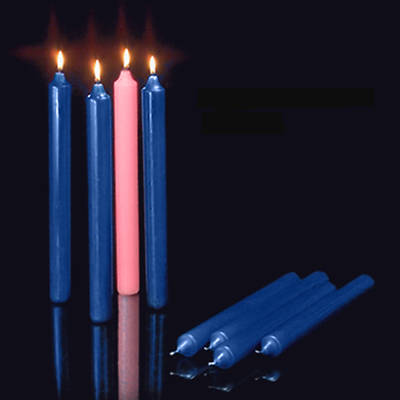 Picture of Set 4 Candle Advent 16 X 1 1/2  3 Sarum Blue 1 Rose