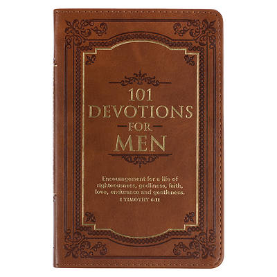 Picture of 101 Devotions for Men, Encouragement for a Life of Faith, Brown Faux Leather Flexcover