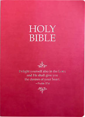 Picture of KJV Holy Bible, Delight Yourself Inthe Lord Life Verse Edition, Large Print, Berry Ultrasoft