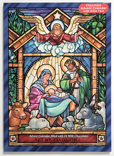 Picture of Stained Glass Nativity Chocolate Advent Calendar