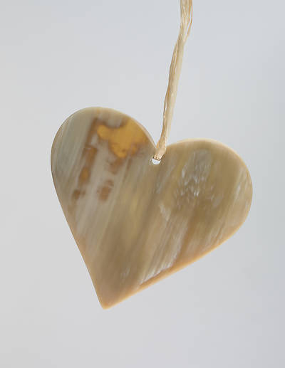 Picture of Cow Horn Heart Ornament