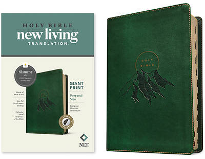 Picture of NLT Personal Size Giant Print Bible, Filament Enabled Edition (Leatherlike, Evergreen Mountain, Indexed)