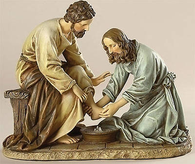 Picture of Joseph Studio Jesus Washing Feet Figurine