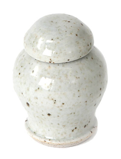 Picture of Stoneware Keepsake Urn - White