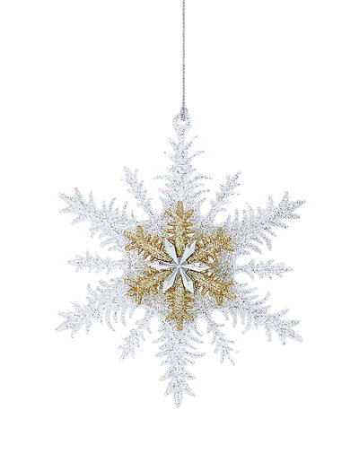 Picture of Silver and Gold Acrylic 3D Snowflake Ornament