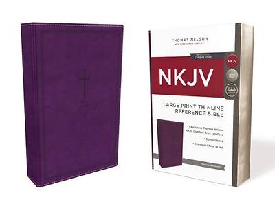 Picture of NKJV, Thinline Reference Bible, Large Print, Imitation Leather, Purple, Red Letter Edition, Comfort Print