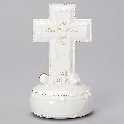 Picture of God Bless This Precious Little One Musical Cross 7"