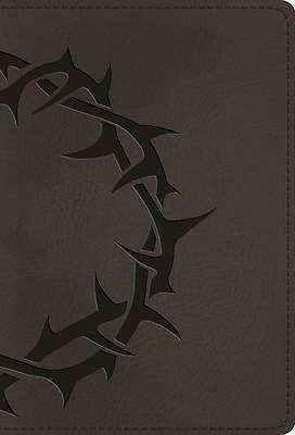 Picture of ESV Large Print Compact Bible, Red Letter (Trutone, Charcoal, Crown Design)