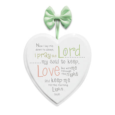 Picture of Bedtime Prayer Heart-Shaped Wall Plaque