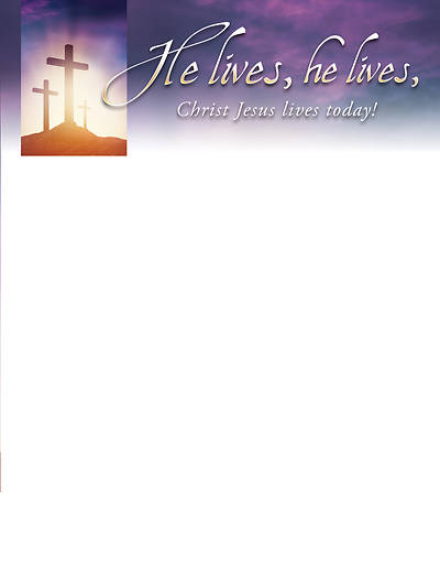 Picture of He Lives! Easter Letterhead (Package of 100)