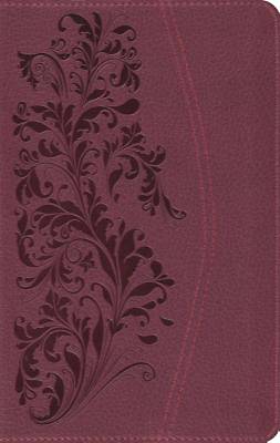 Picture of ESV Large Print Compact Bible (Trutone, Ruby, Bloom Design)