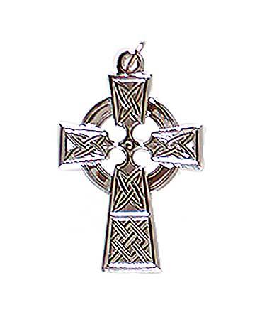 Picture of Celtic Cross 1 3/8" Silver-Plated Pendant