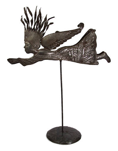 Picture of Metal Heralding Angel on Stand