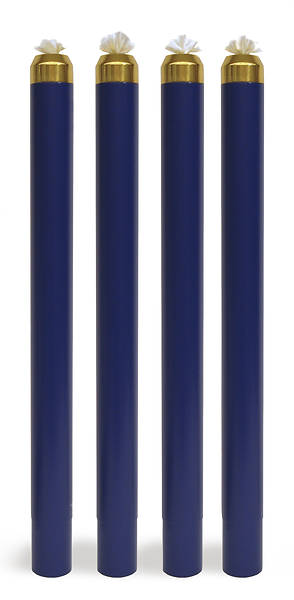 Picture of Liquid Wax Advent Candles for 7/8" Sockets - 4 Blue