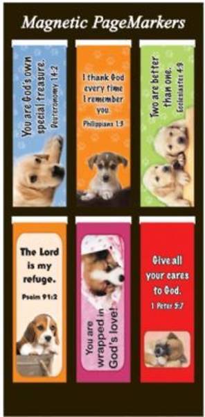 Picture of Dogs Pagemarker Magnetic Bookmarks Package of 6