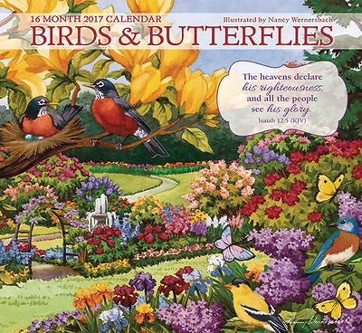 Picture of 2017 16 Month Calendar - Birds & Butterflies