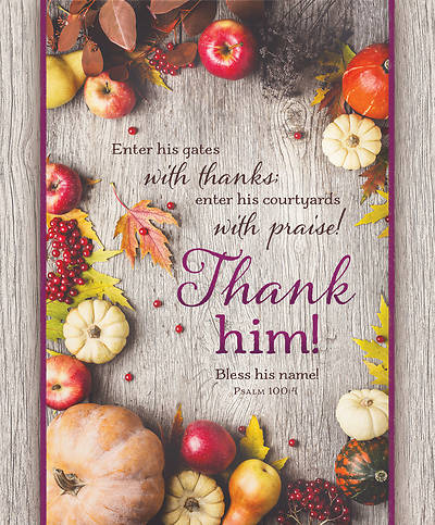 Picture of Thank Him Thanksgiving Legal Size Bulletin