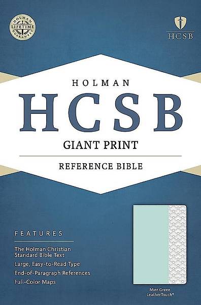 Picture of HCSB Giant Print Reference Bible, Mint Green Leathertouch